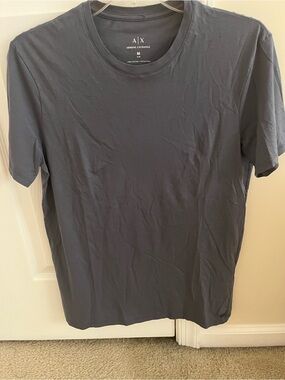 Armani Exchange Men's Crew Neck T-Shirt in Dark Gray